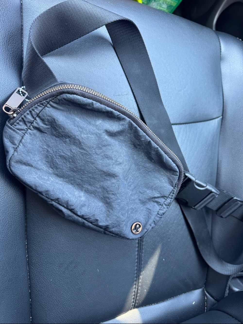 Men's Black Nylon Crossbody Sling Bag - Minimal Design woman belt bag